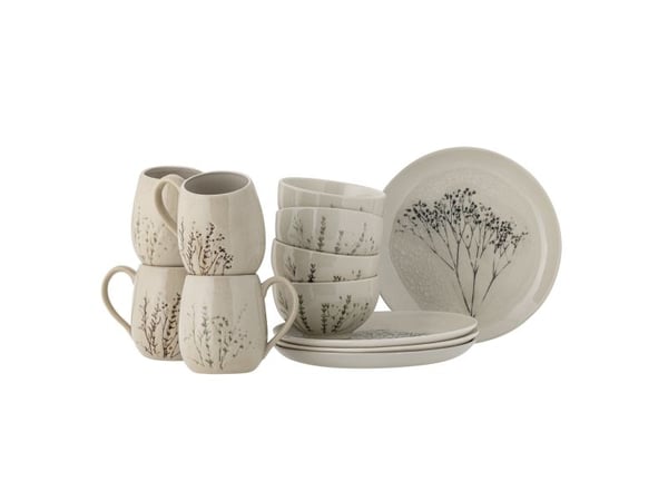 BLOOMINGVILLE Bea frokostsett, natur, steingods
