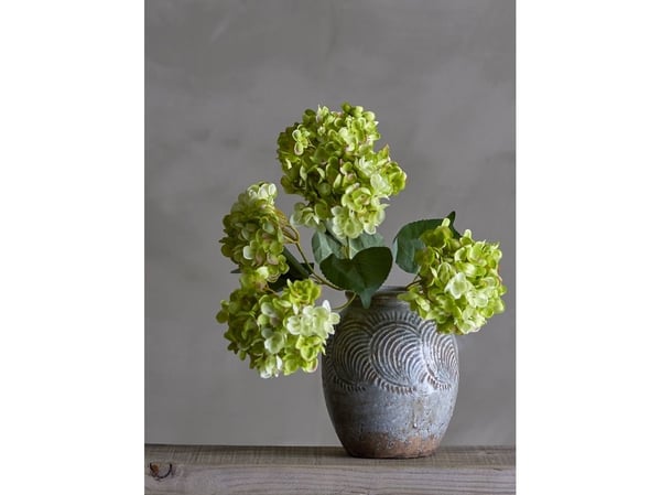 BLOOMINGVILLE Hortensia-stjälk • vit • konstgjorda blommor