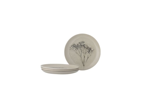 BLOOMINGVILLE Bea tallerken, multipakke, natur, steingods