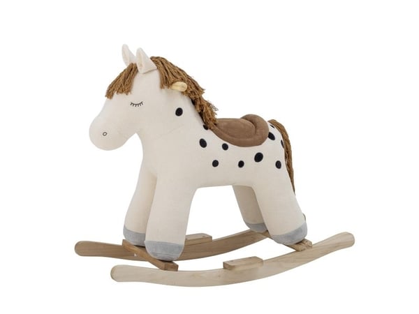 BLOOMINGVILLE MINI Merlen gyngehest, hest, hvit, polyester