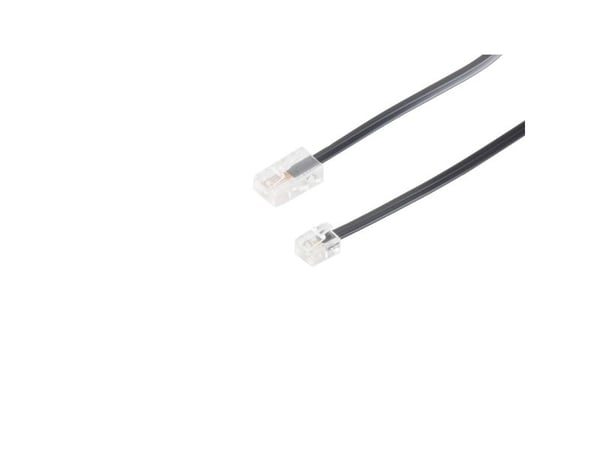 S/CONN maximum connectivity 70253-, 3 m, RJ11, RJ45, Svart, Transparent, Hankoppling, Hankoppling