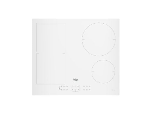 Beko HII64200FMTW, Hvit, Innebygget, 60 cm, Sonebasert induksjon, Glass, 4 zone(s)