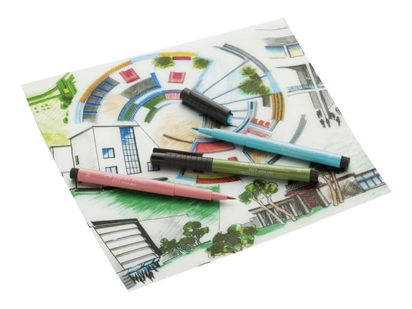 Faber-Castell PITT Artist Pen Earth tones - Børstepenn - permanent - assorterte farger - tusj (en pakke 12)