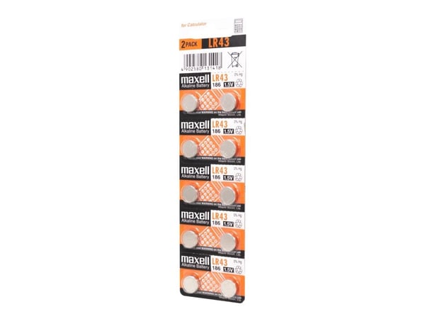 Maxell batteri LR43 10 szt.