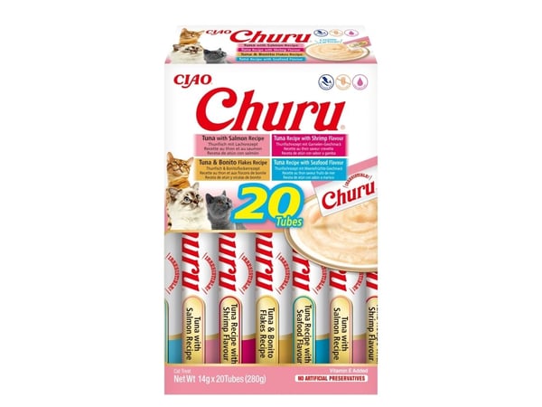 INABA Churu Variety box Seafood - Kattegodbidder - 20 x 14g