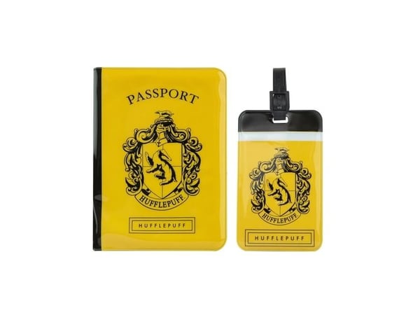 Hufflepuff bagagemærke og pascover