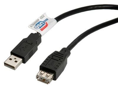 ROLINE 11.02.8948, 1,8 m, USB A, USB A, USB 2.0, Hane/Hona, Svart