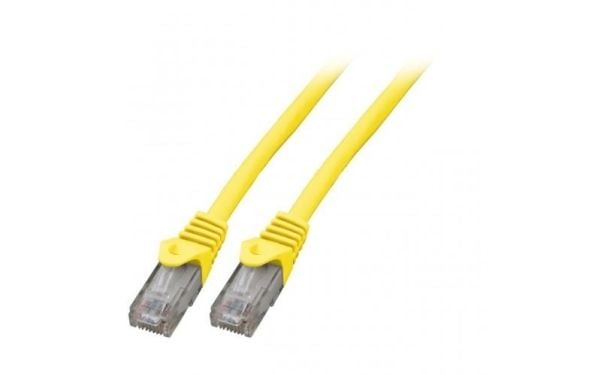 Mercodan Patchkabel KAT6 UTP, Gul, 1,5m, Halogenfri, 2x4xAWG24 LSZH, Polybag, CCA, 1,5 m, Cat6, U/UTP (UTP), RJ-45, RJ-45, Gult