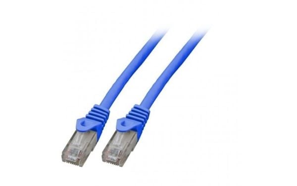 Mercodan Patchkabel KAT6 UTP, Blå, 3,0m, Halogenfri, 2x4xAWG24 LSZH, Polybag, CCA, 3 m, Cat6, U/UTP (UTP), RJ-45, RJ-45