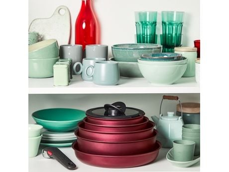 Tefal Ingenio L7629002, Blandet sett, Sort, Aluminium, Titan, Thermo-Spot, Keramisk, Gass, Halogen, Induksjon
