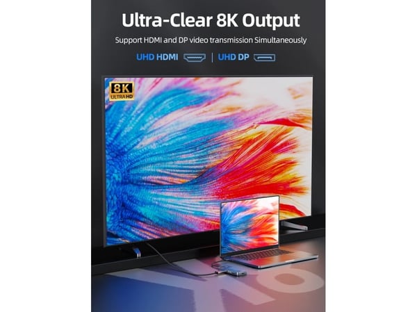 Cabletime CB80G, USB Type-C, MicroSD (TransFlash), SD, 10000 Mbit/s, 60 Hz, 7860 x 4320, 4320p