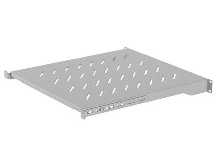 Lanberg hylle for 19" skap 800 mm 1U (483 x 500 mm) 25 kg, 4-punkts montering