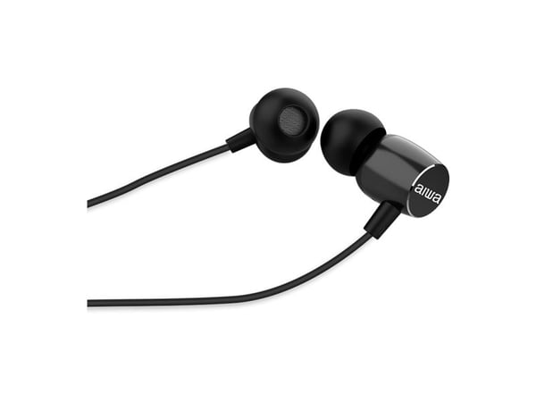 Aiwa ESTM-30SL, Koblet med ledninger (ikke trådløs), 20 - 20000 Hz, Samtale/Musikk/Sport/Hverdag, 13 g, Hodesett, Sort, Sølv