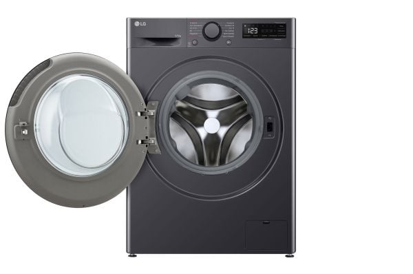 LG V5WD95SLIMB - Vaskemaskin/tørker - bredde: 60 cm - dybde: 47 cm - høyde: 85 cm - frontileggelse - 9 kg - 1200 rpm - medium black