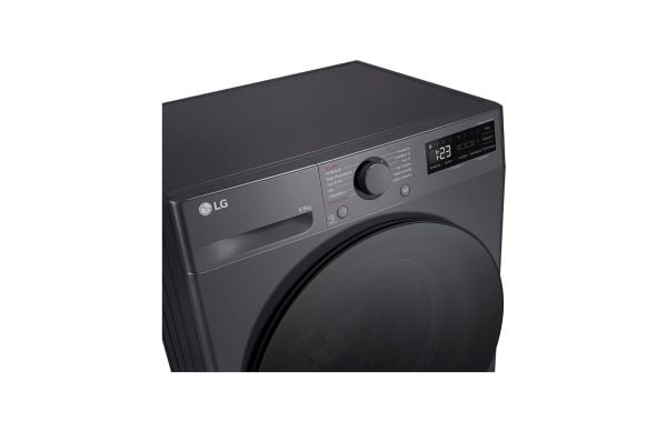 LG V5WD95SLIMB - Vaskemaskin/tørker - bredde: 60 cm - dybde: 47 cm - høyde: 85 cm - frontileggelse - 9 kg - 1200 rpm - medium black