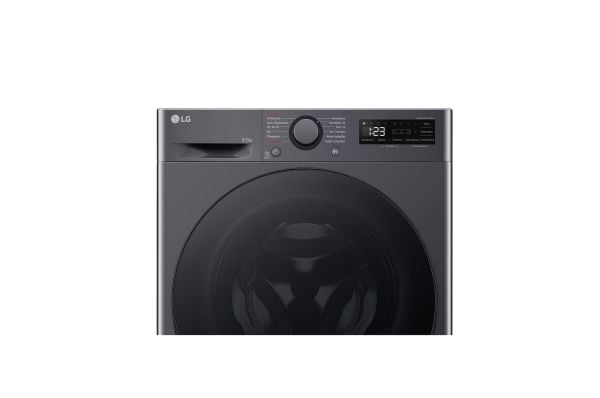 LG V5WD95SLIMB - Vaskemaskin/tørker - bredde: 60 cm - dybde: 47 cm - høyde: 85 cm - frontileggelse - 9 kg - 1200 rpm - medium black