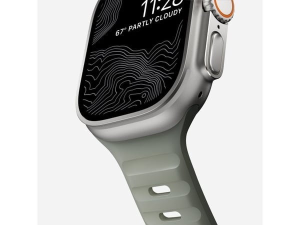 Nomad Sport Band, Band, Smartklokke, Grå, Apple, Ultra / 46mm, Gummi