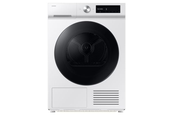 Samsung DV90DB7845GW, Frittstående, Frontmatet, Varme pumpe, Hvit, Rotasjon, Berøringskontroll, Venstre