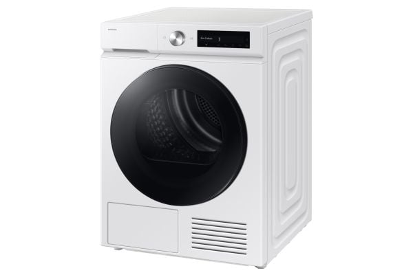 Samsung DV90DB7845GW, Frittstående, Frontmatet, Varme pumpe, Hvit, Rotasjon, Berøringskontroll, Venstre