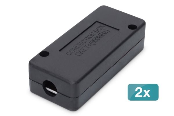 Digitus DN-93907-1-2, Cat7, musta, Akryylinitriilibutadieenistyreeni (ABS), 80 mm, 35 mm, 26 mm
