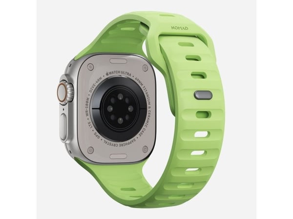 Nomad Sport Band, Band, Smartklokke, Lysegrønn, Apple, Ultra / 46mm, Gummi