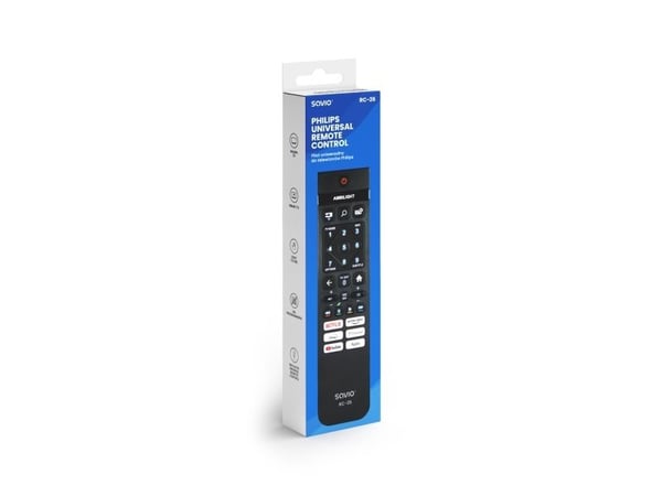 Savio RC-26, TV, IR trådlös, Tryckknappar, Svart