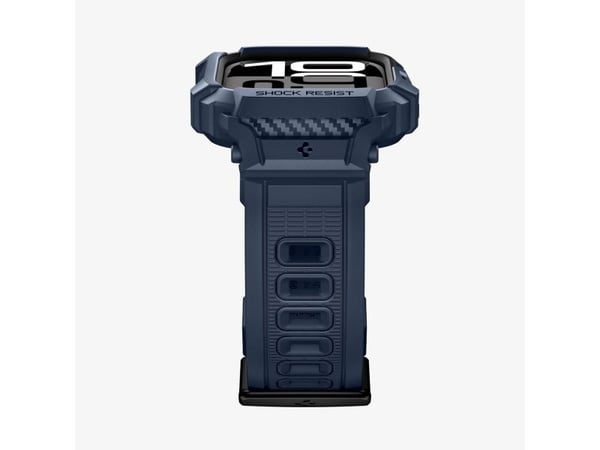 Spigen Rugged Armor Pro 2, Etui + bånd, Smartklokke, Marineblå, Apple, Apple Watch 10/11 (42mm), Termoplastisk polyuretan (TPU)