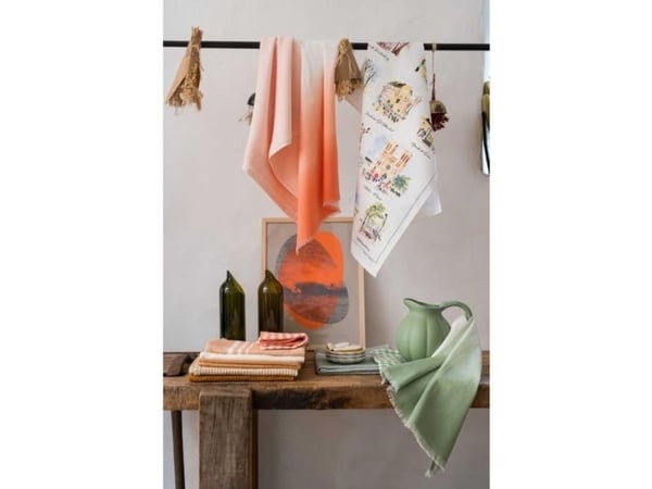 VIVARAISE TIE&amp;DYE KITCHNTOWL KAKTUS 50X70