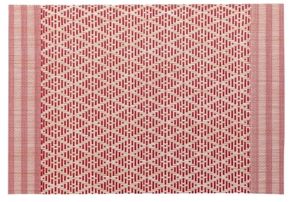 VIVARAISE KADRA PLACEMT Nat/Red 33X45