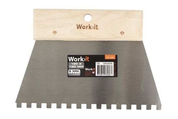 Work>it® tandspartel med træhåndtag 6 x 180 mm