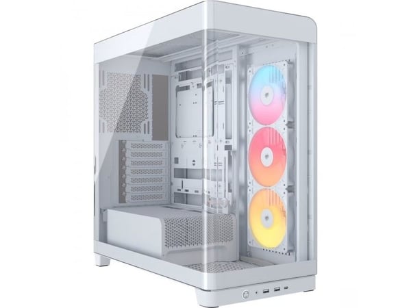 CORSAIR FRAME 4500X RS-R ARGB - Mid tower - utvidet ATX (E-ATX) - sidepanel med vindu (herdet glass) - ingen strømforsyning (ATX) - hvit - USB/lyd