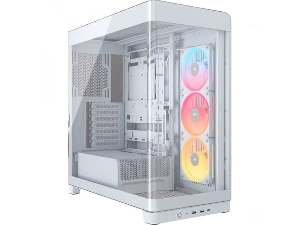 CORSAIR iCUE LINK FRAME 4500X LX-R RGB - Mid tower - utvidet ATX (E-ATX) - sidepanel med vindu (herdet glass) - ingen strømforsyning (ATX) - hvit -...