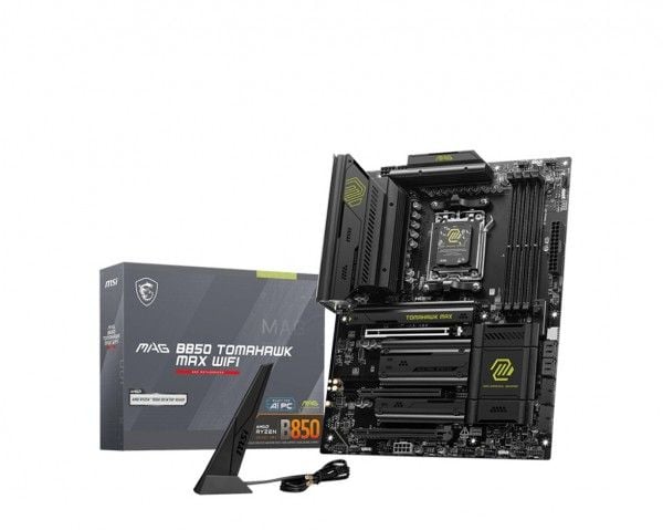 MSI - Hovedkort - ATX - Socket AM5 - AMD B850 Chipset - USB 3.2 Gen 1 - innbygd grafikk (CPU kreves) - HD-lyd (8-kanalers)