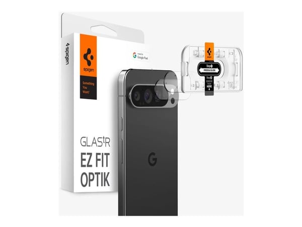 Spigen OSLONA APARATU SPIGEN OPTIK.TR ”EZ FIT” CAMERA PROTECTOR 2-PACK GOOGLE PIXEL 9 PRO CRYSTAL CLEAR