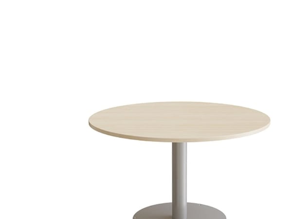 Bord Cirkum, Ø1200mm, højde 720 mm, birk laminat med alugråt stel