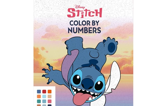 Fargelegg etter tall - Stitch | Språk: Dansk