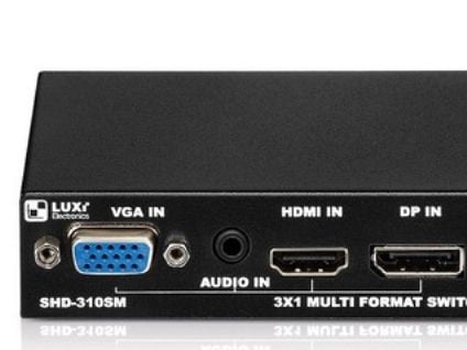 PureLink SHD-310SM, HDMI/VGA/DisplayPort, stål, svart, 1080p, 720p, 6,7 Gbit/sek, status
