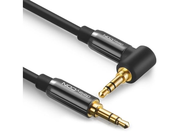 deleyCON MK207, 3.5mm, Hankjønn, 3.5mm, Hankjønn, 0,5 m, Sort