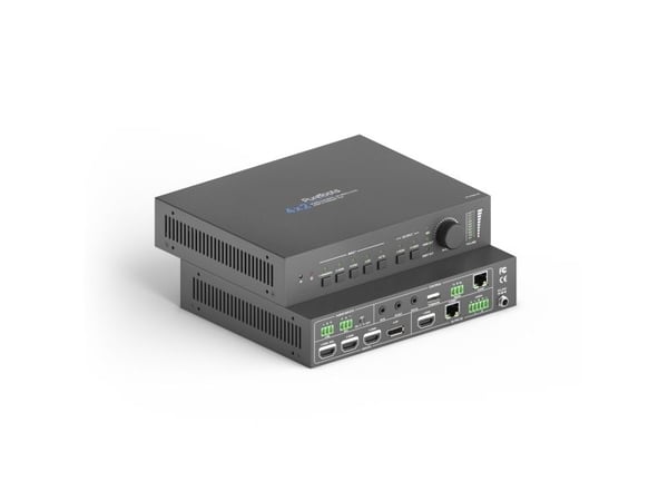PureTools PT-PMS-42, Matrisevelger for mediapresentasjon, 18 Gbit/s, 3840 x 2160 piksler, Sort, Metall, Knapper, Rotasjon