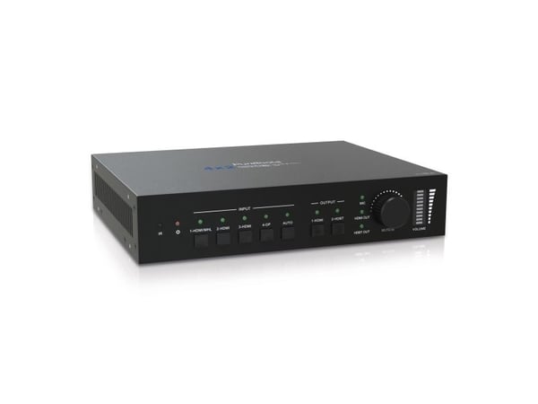 PureTools PT-PMS-42, Matrisevelger for mediapresentasjon, 18 Gbit/s, 3840 x 2160 piksler, Sort, Metall, Knapper, Rotasjon