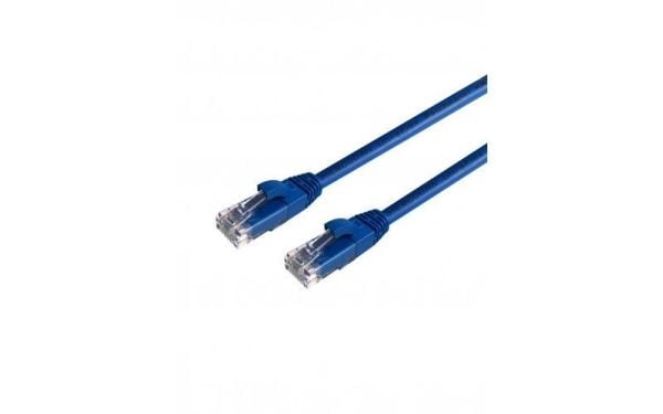 Mercodan UltraFlex Patchcord CAT6 UTP, 5,0m, Blå, LSZH Halogenfri, AWG26, kobber, FLUKE testet, 5 m, Cat6, U/UTP (UTP), RJ-45, RJ-45