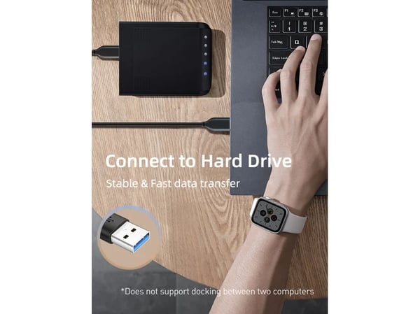Cabletime CT-C160-U3-AMAMN-B1, 1 m, USB A, USB A, USB 3.2 Gen 1 (3.1 Gen 1), 5 Gbit/sek, Sort