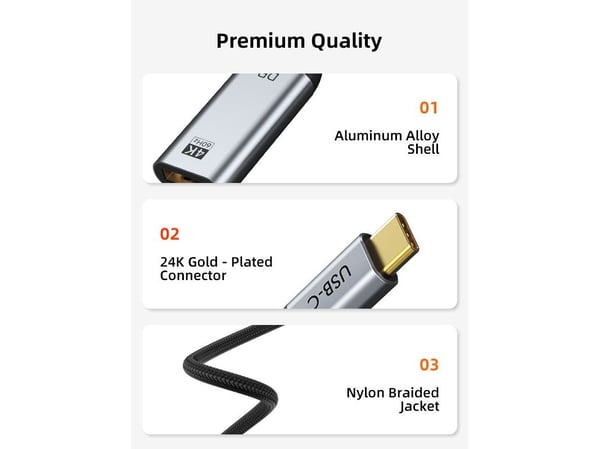 Cabletime CT-C160-PU31-CMDP1-S0.15, 0,15 m, Thunderbolt 3, DisplayPort, Hankjønn, Hunkjønn, Rett