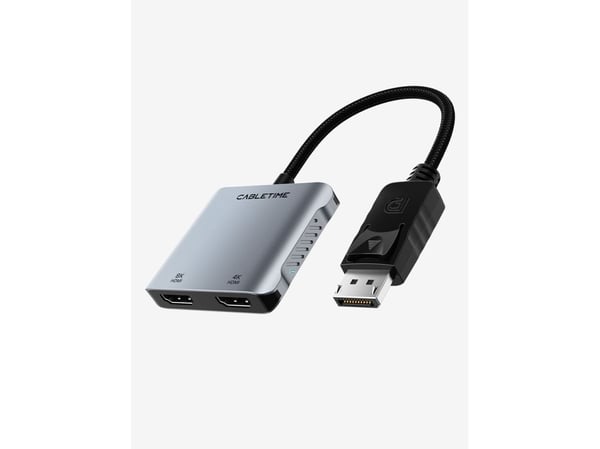 Cabletime CB74G, DisplayPort, 2 x HDMI, Hankjønn, Hunkjønn, Rett, Rett
