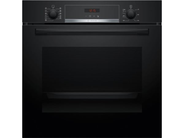 Bosch Serie | 4 HBA574BB3 - Ovn - innebygd - fordypning - bredde: 56 cm - dybde: 55 cm - høyde: 58.5 cm - med selvrens - Klasse A+ - svart