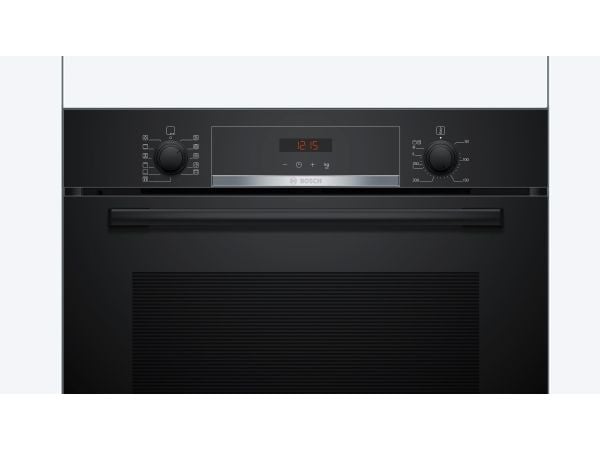 Bosch Serie | 4 HBA574BB3 - Ovn - innebygd - fordypning - bredde: 56 cm - dybde: 55 cm - høyde: 58.5 cm - med selvrens - Klasse A+ - svart