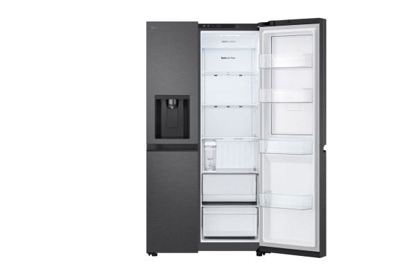LG GSJC41EPPE, Frittstående, Amerikansk dør, Sort, Metallisk, 2 dører, LED, På innsiden