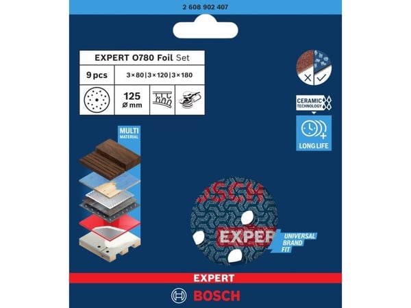 Bosch O780, Laikka, Maali, Terästä, Puu, Sininen, Pyöreä, 12,5 cm, 12,5 cm
