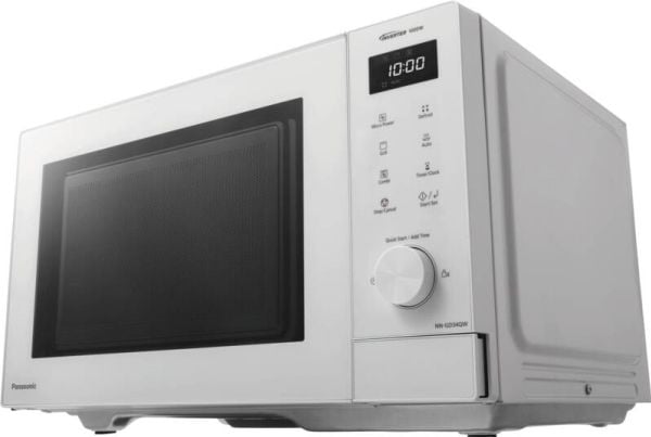 Panasonic NN-GD34QWEPG, Benkeplate, Grill mikrobølge, 23 l, 1000 W, Innebygd skjerm, Knapper, Rotasjon