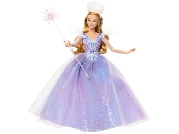 Mattel Universal Pictures'' Wicked: For Good Deluxe Glinda-dukke med klær inspirert av filmen, og 3 tilbehørsdeler, Motedukke, Jente, 6 år, Jente, ...